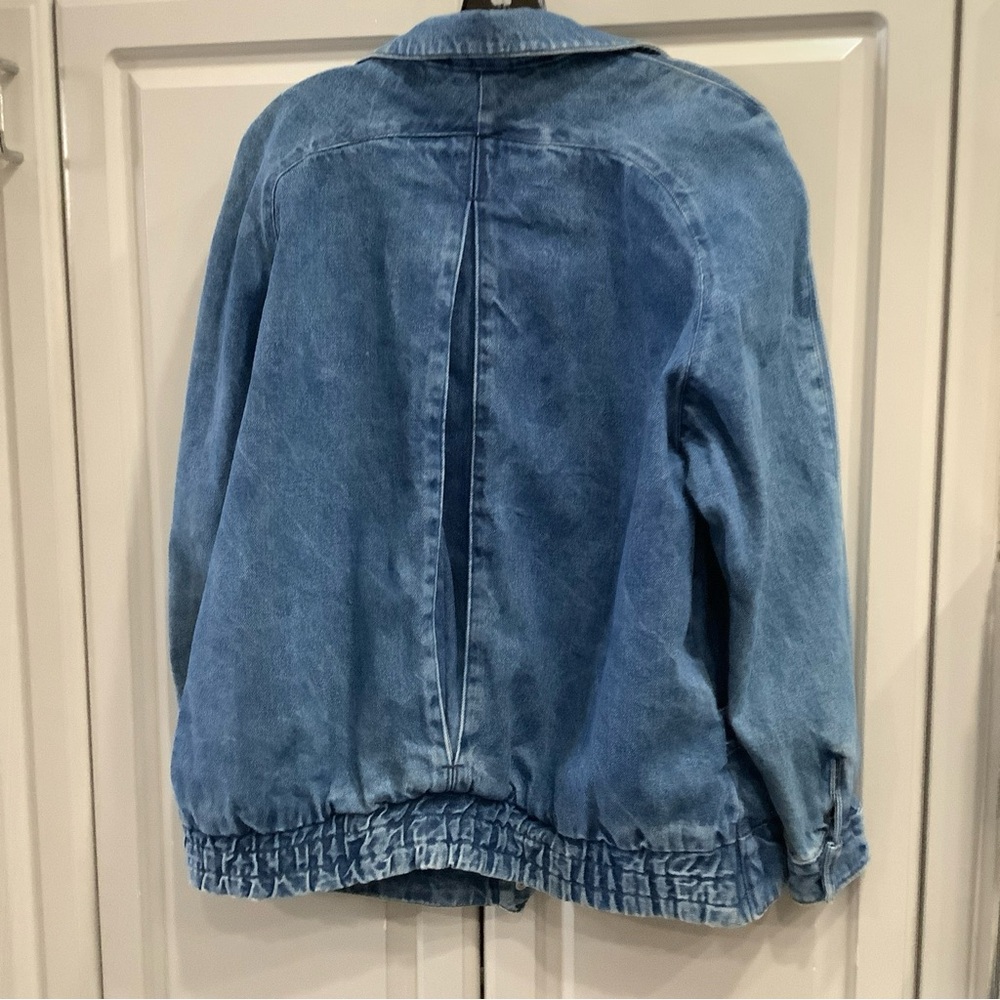 S.B. II by Bitterman Woman’s Vtg Blue Denim Coat Jacket Sz L, Snap Closure - Picture 9 of 11